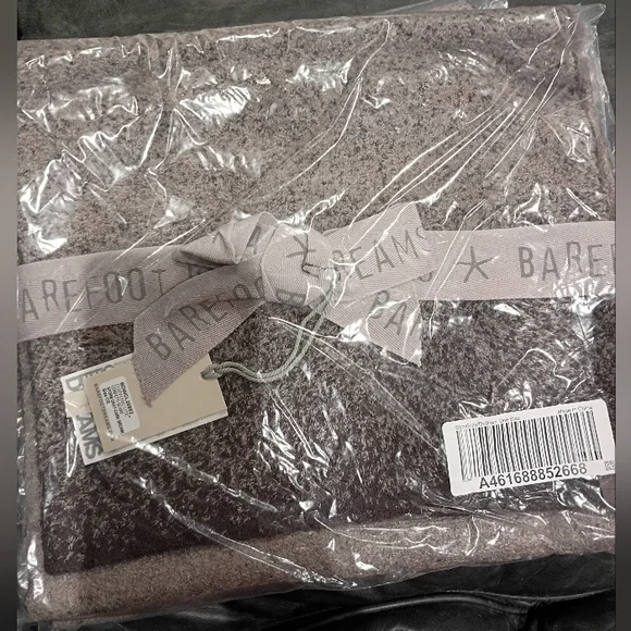 Barefoot Dreams Cozychic Lite Confetti Scarf Dark Brown Storm Grey Women's New - Picture 4 of 5